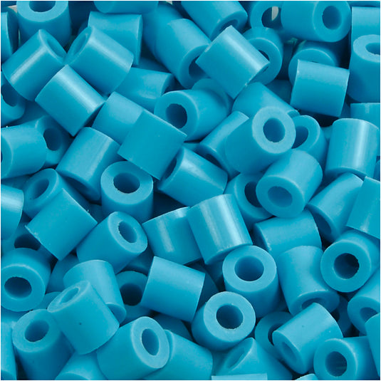 Nabbi strijkkralen, afm 5x5 mm, gatgrootte 2,5 mm, medium, turquoise (32256), 1100 stuk 1 doos