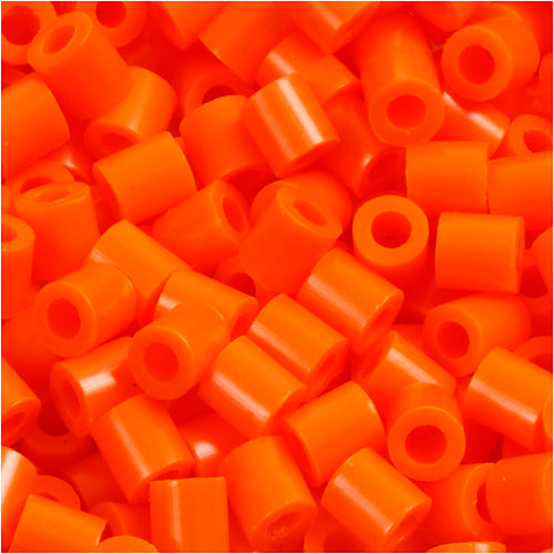 Nabbi strijkkralen, afm 5x5 mm, gatgrootte 2,5 mm, medium, helder oranje (32233), 1100 stuk 1 doos