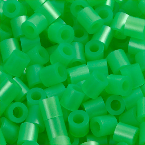 Nabbi strijkkralen, afm 5x5 mm, gatgrootte 2,5 mm, medium, groen parelmoer (32240), 1100 stuk 1 doos