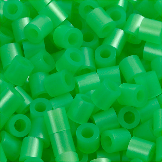 Nabbi strijkkralen, afm 5x5 mm, gatgrootte 2,5 mm, medium, groen parelmoer (32240), 1100 stuk 1 doos