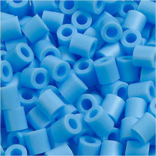 Nabbi strijkkralen, afm 5x5 mm, gatgrootte 2,5 mm, medium, pastel blauw (32224), 1100 stuk 1 doos