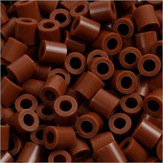 Nabbi strijkkralen, afm 5x5 mm, gatgrootte 2,5 mm, medium, chocolate (32249), 1100 stuk 1 doos