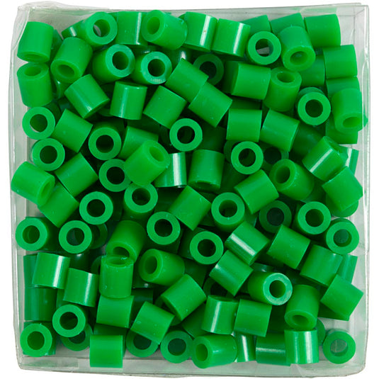 Nabbi strijkkralen, afm 5x5 mm, gatgrootte 2,5 mm, medium, groen (32230), 1100 stuk 1 doos