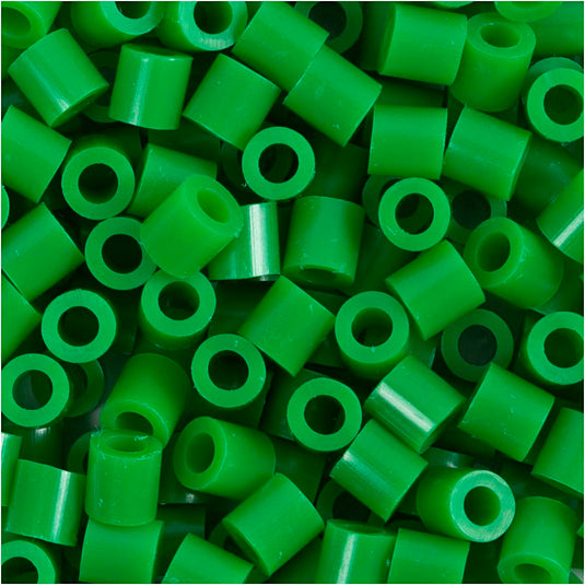 Nabbi strijkkralen, afm 5x5 mm, gatgrootte 2,5 mm, medium, groen (32230), 6000 stuk 1 doos