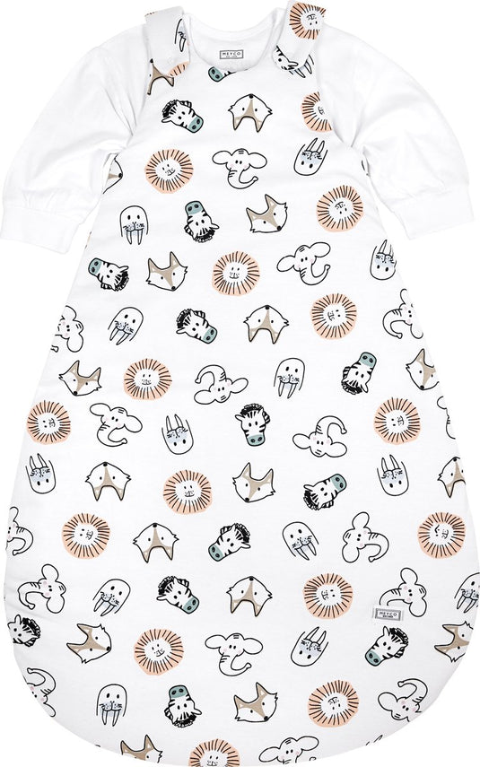 Meyco baby animal baby slaapzak rond tweedelig - multicolour - 50 56 - 2.5 tog