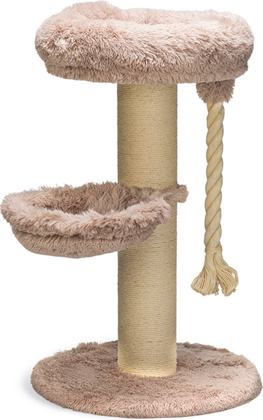 Beeztees ramiro - krabpaal - taupe - 70x70x120 cm