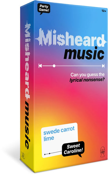 Megableu misheard music - muziekkaartspel - raad de hit of artiest achter de wartaal - hilarisch partyspel
