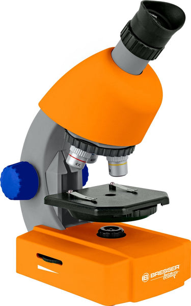 Bresser junior microscoop – 40x640x – oranje – voor transparante preparaten
