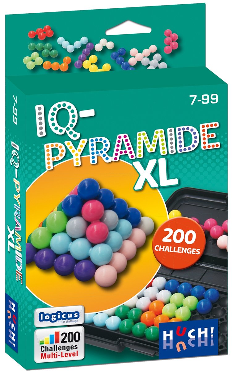Afbeelding laden in galerijviewer, Huch iq pyramide xl - breinbreker met 200 opdrachten in 2d en 3d
