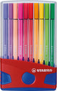 Stabilo viltstift pen 68 kleurenassortiment 20 stuks