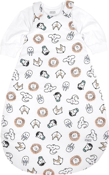 Meyco baby animal baby slaapzak rond tweedelig - multicolour - 74 80 - 2.5 tog