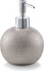 Zeller zeeppompje dispenser - keramiek - zilver glitter - 14 cm