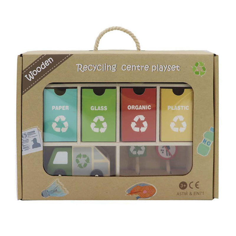 Load image into Gallery viewer, Houten recyclingcentrum speelset
