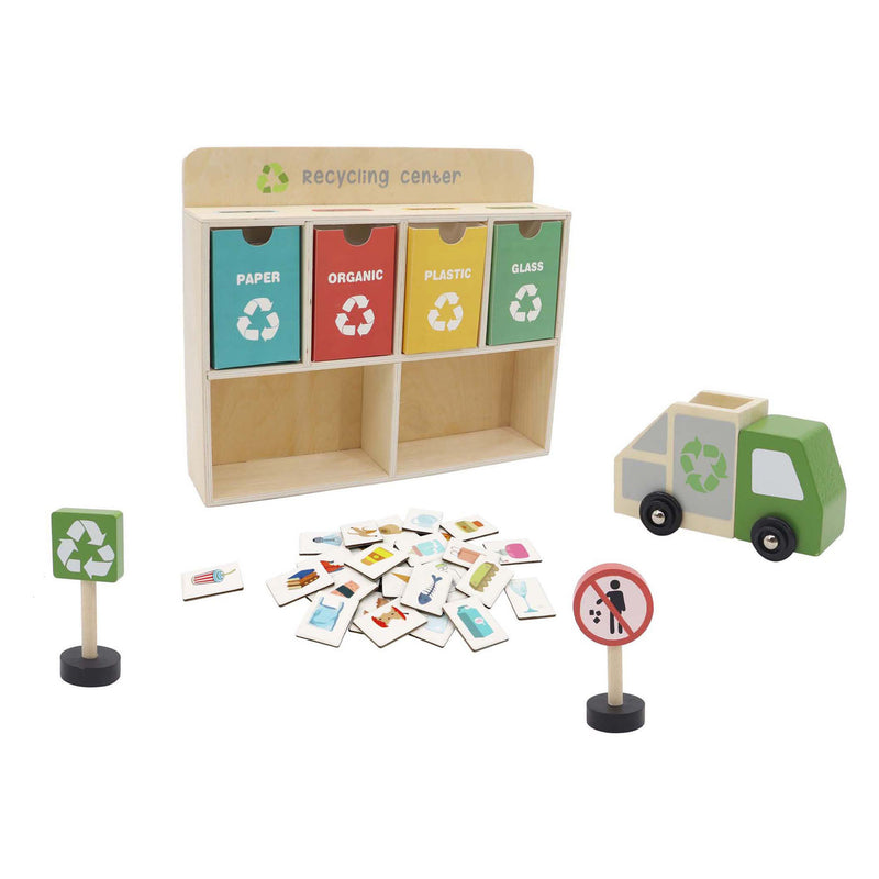 Load image into Gallery viewer, Houten recyclingcentrum speelset
