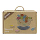 Houten balansspel narwal