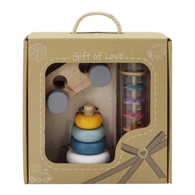 Load image into Gallery viewer, Houten babyspeelgoed speelset, set van 3
