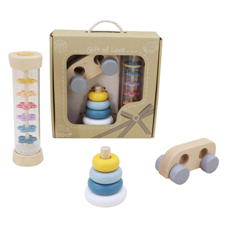 Load image into Gallery viewer, Houten babyspeelgoed speelset, set van 3
