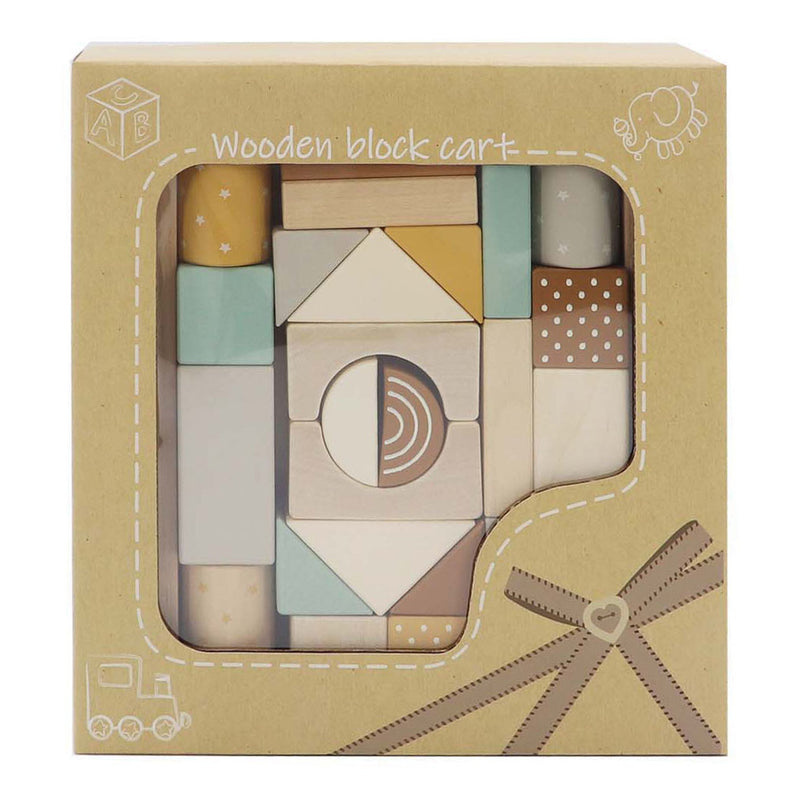 Load image into Gallery viewer, Houten blokken kar, 25dlg.
