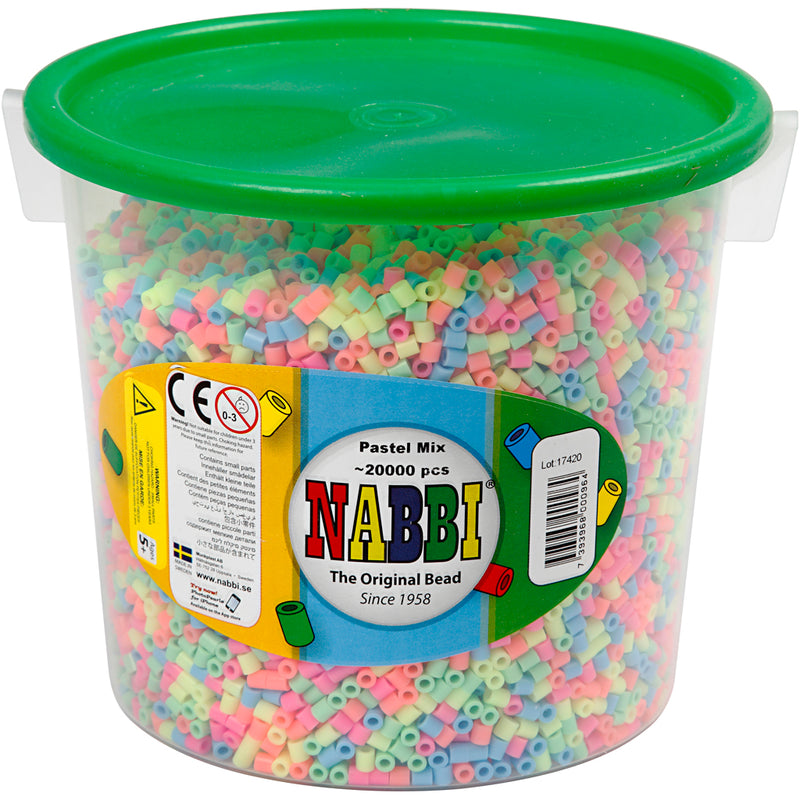Afbeelding laden in galerijviewer, Https: www.cchobby.nl strijkkralen-afm-5x5-mm-gatgrootte-2-5-mm-medium-pastelkleuren-20000-stuk-1-emmer
