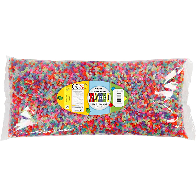 Afbeelding laden in galerijviewer, Https: www.cchobby.nl strijkkralen-afm-5x5-mm-gatgrootte-2-5-mm-medium-glitterkleuren-30000-stuk-1-doos
