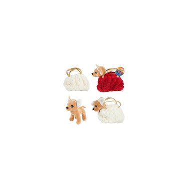 Toi-toys toi toys pluche hond chihuahua in bling bling handtas 24x13x20cm