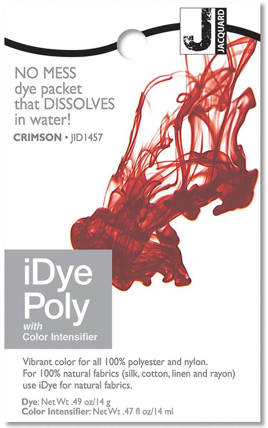 Jacquard textielverf idye poly 14g karmijn voor polyester stoffen.