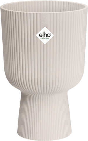 Elho vibes fold coupe 14 - bloempot voor binnen - 100% gerecycled plastic - ø 13.9 x h 21.0 cm - linen white