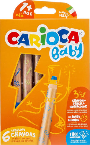 Carioca baby 1+ 3in 1 jumbo kleurwaskrijtjes 6