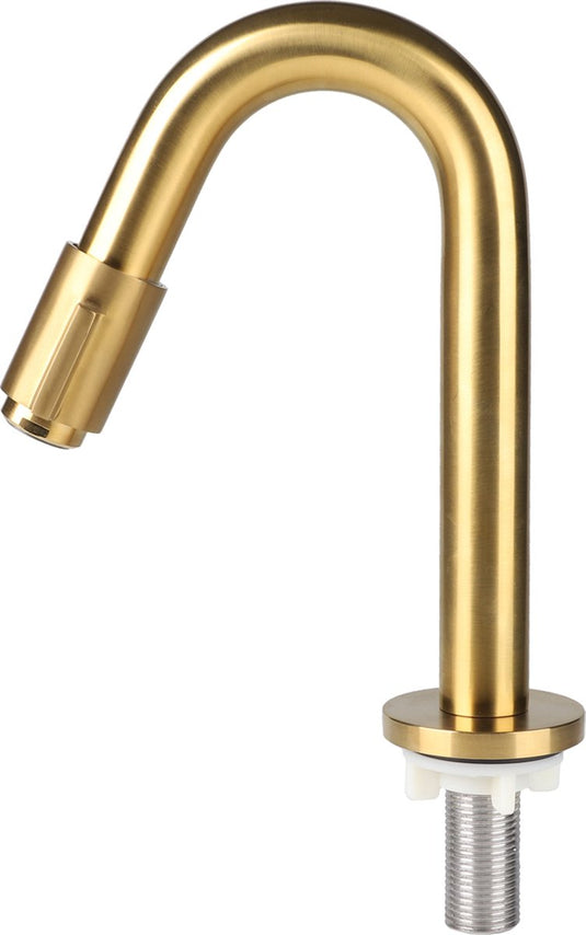 Differnz fonteinkraan gebogen 19cm mat goud