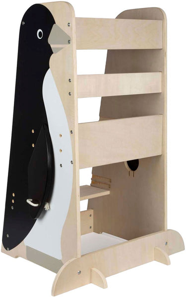 Small foot - houten leertoren penguin wild life, 92cm