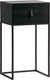 Woood zola nachtkastje met lade - grenen geborsteld - zwart - 74x40x35