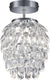 Rl live your light reality petty plafondlamp - chroom - excl. 1x e14 - d: 20 cm - transparant helder