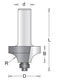 Hikoki accessoires hikoki kwartrondfrees 22.2mm schacht=8mm+lager