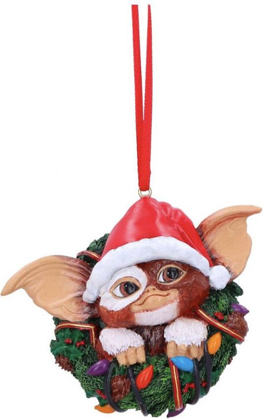 Nemesis now gremlins - gizmo in wreath kerstbal - multicolours