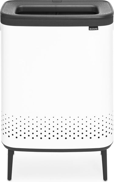 Brabantia bo hi wasmand - met deksel - 2 x 45 l - wassorteerder - 2 vakken - white