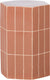 Woood plu decoratieve bijzettafel - keramiek - oudroze - 54x38x32