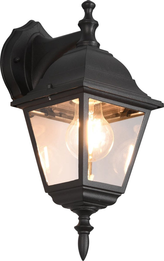 Trio livenza - wandlamp - zwart mat - excl. 1x e27 4w - buitenverlichting - ip44