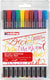 Edding 1340 brushpennen in etui - 10 kleuren set - 1-3mm - op waterbasis - o.a. geschikt voor papier en karton