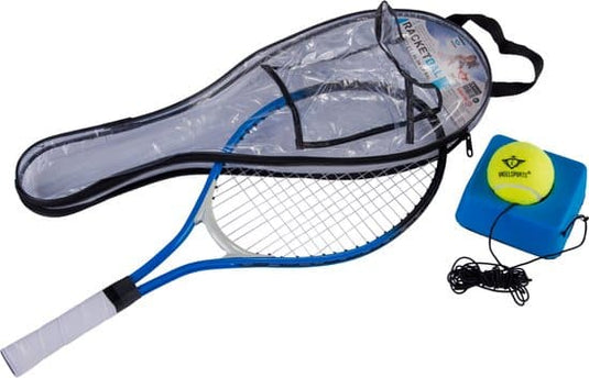 Engelhart racketbal met tennistrainer in hoes van angel sports