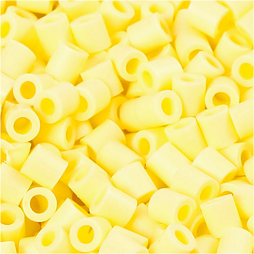 Nabbi foto kralen, afm 5x5 mm, gatgrootte 2,5 mm, medium, lichtgeel (21), 1100 stuk 1 doos