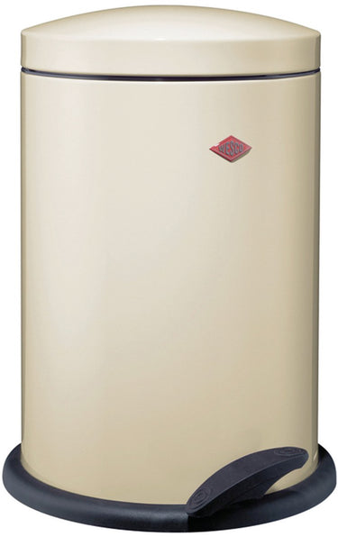 Wesco 116 (alpha) prullenbak | pedaalemmer | 13 liter | metaal - amandel | vuilnisbak - made in germany