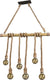 Rl live your light reality wilma - hanglamp - bruin - excl. 6x e27 7 w - plafondbevestiging - in hoogte verstelbaar