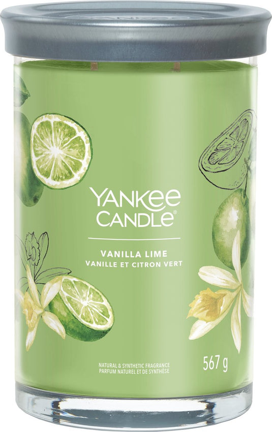 Yankee candle - vanilla lime large tumbler geurkaars - 100 branduren - twee lonten