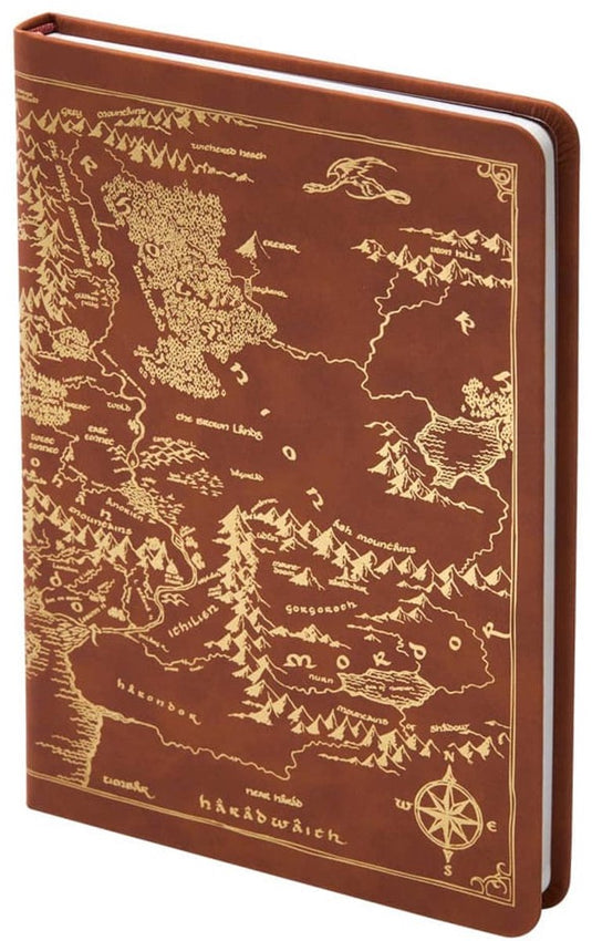 Noble collection the lord of the rings journal map of middle-earth 240 pages stationery