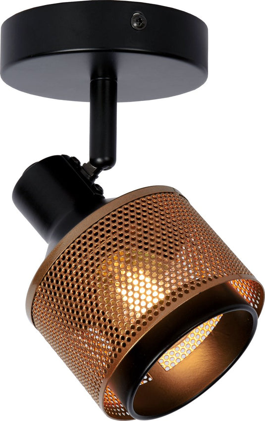 Lucide rafa - plafondspot (plafondlamp) - 1xe14 - zwart