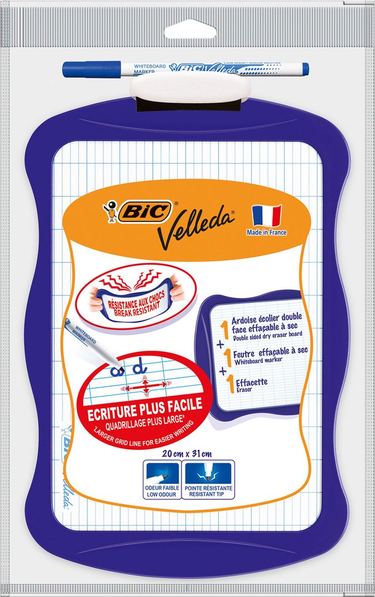 Load image into Gallery viewer, Bic whiteboard dubbelzijdig met wisser en marker - educatief speelgoed.
