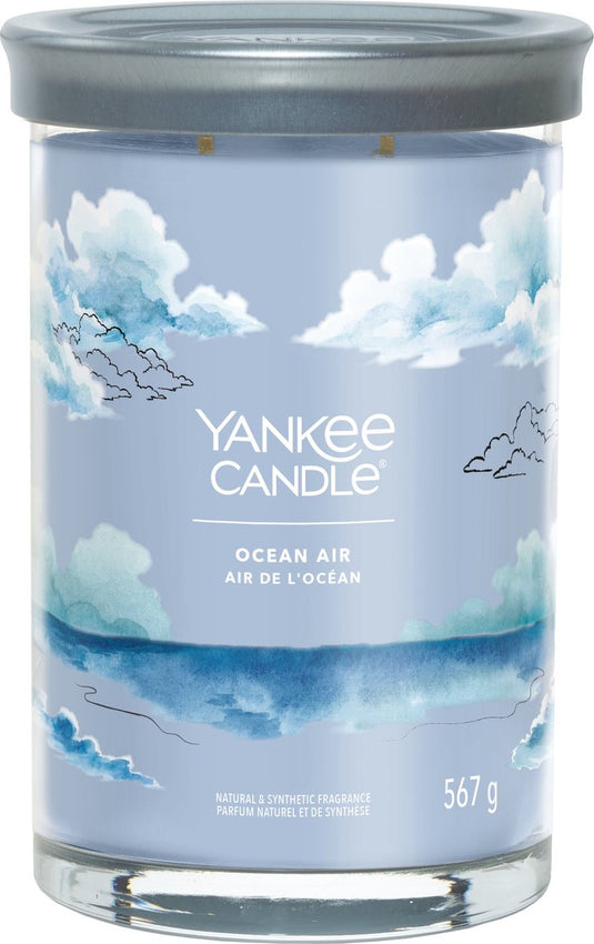 Yankee candle - ocean air large tumbler geurkaars - 100 branduren - twee lonten