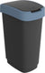 Rotho twist - afvalbak - kunststof - 50 liter - blauw met zwart