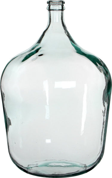 Mica decorations fles vaas diego - 40 x 56 cm - transparant - gerecycled glas - flessenhals