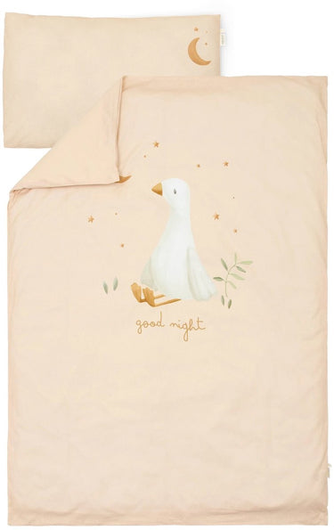 Little dutch ledikant dekbedovertrek - beige - newborn naturals - little goose